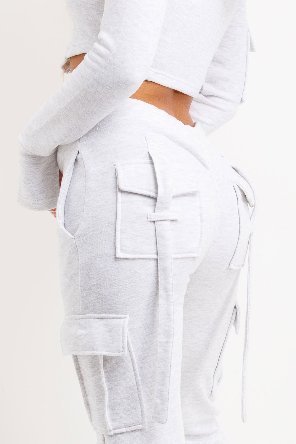 ruched bum cargo joggers and corset hoodie set bad society club tracksuit
