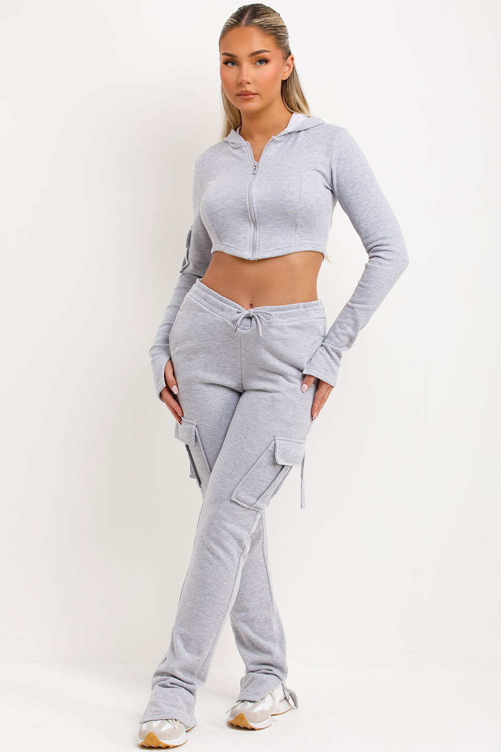 womens crop corset hoodie and bad society club joggers set
