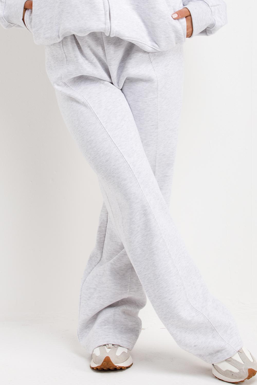 oversized zip through hoodie and wide leg joggers tracksuit co ord set zara womens