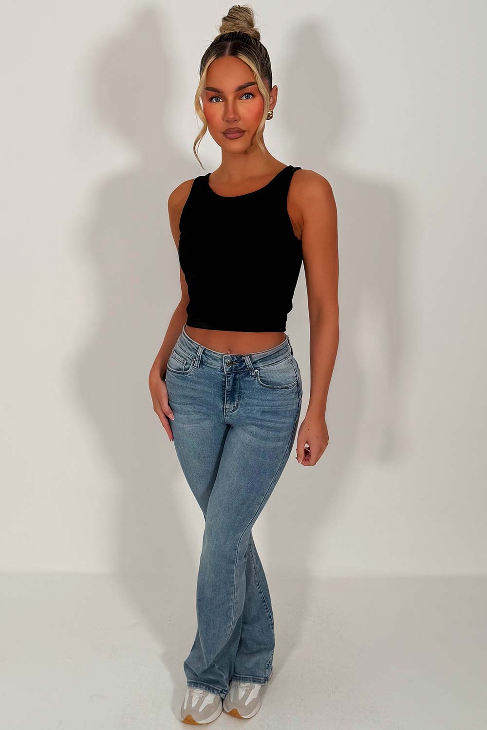 womens zara flare leg boot cut jeans styledup fashion
