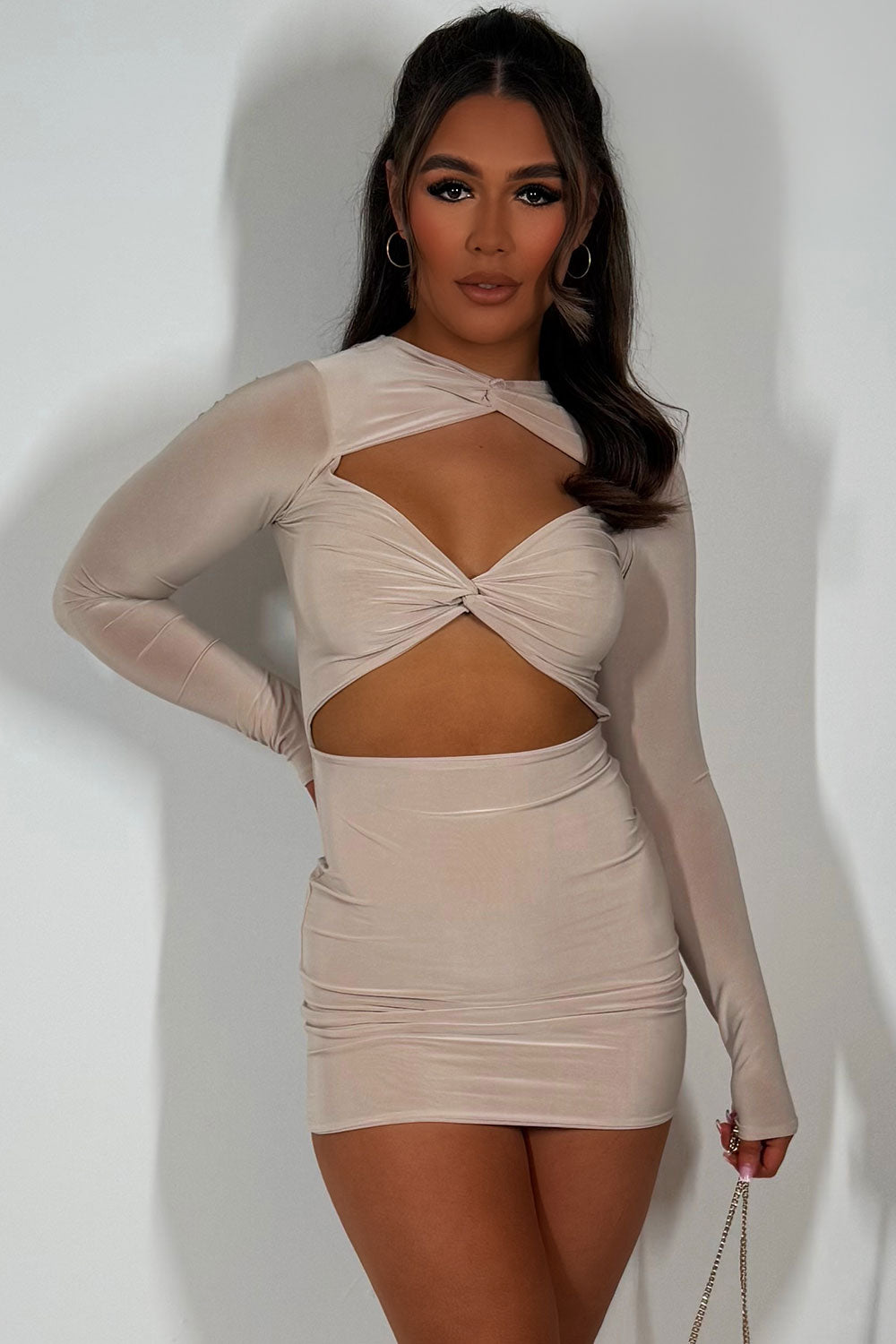 festival holiday dress with long sleeves