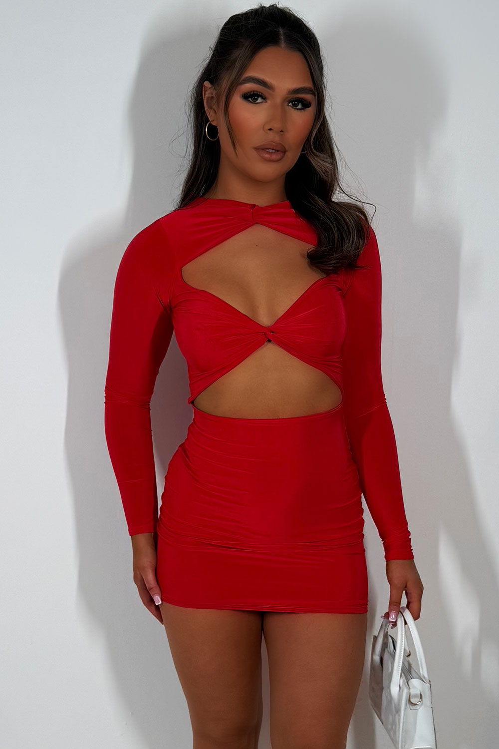 festival holiday dress with long sleeves