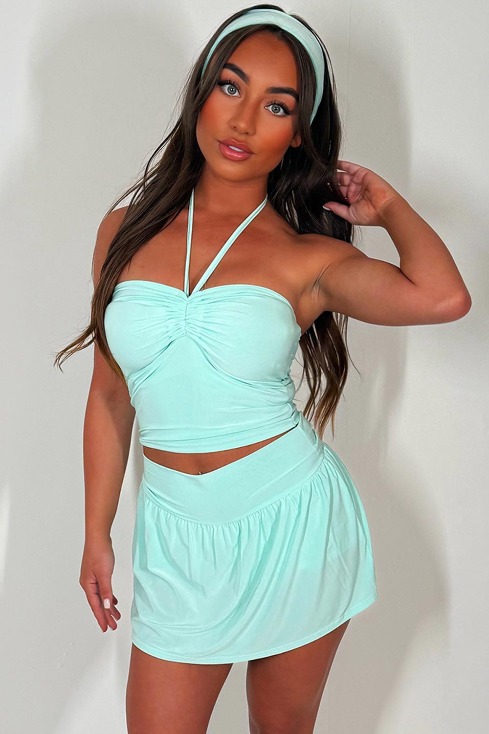 skort and crop top co ord set going out summer festival outfit styledup