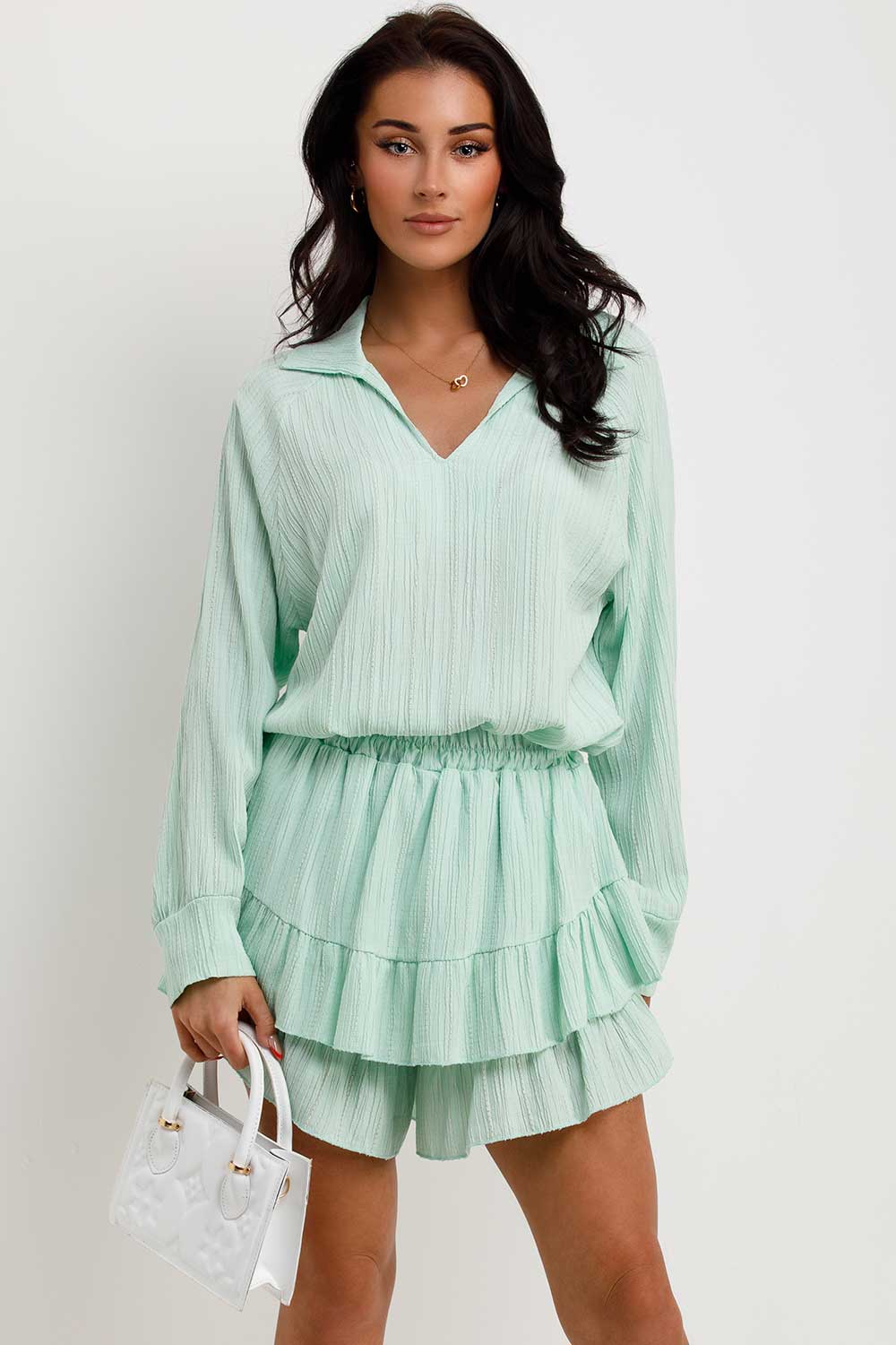 top and shorts set summer holiday outfit