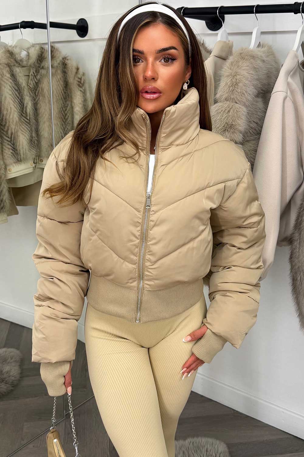cropped atmosphere puffer jacket womens alo yoga uk