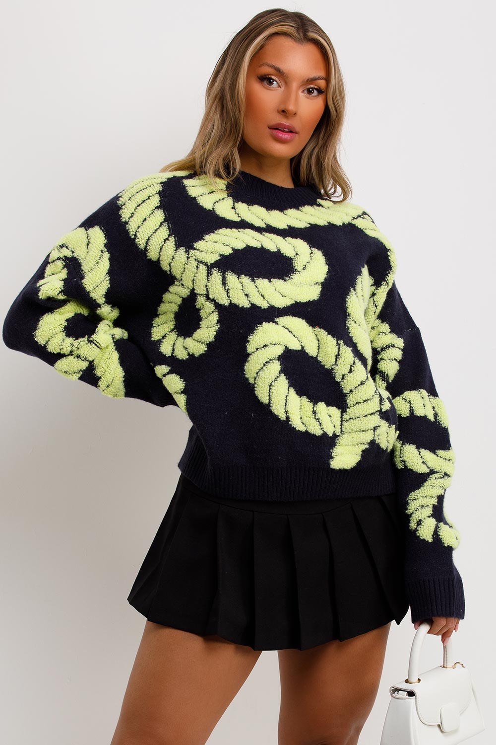 womens rope knit jumper