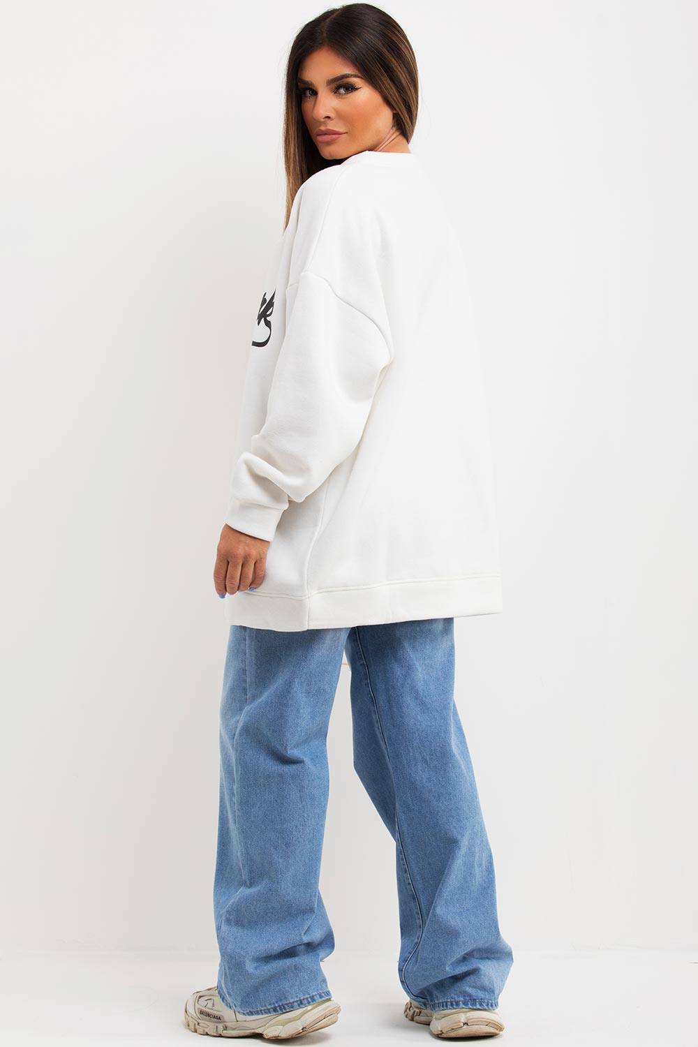 sweatshirt with new york slogan uk