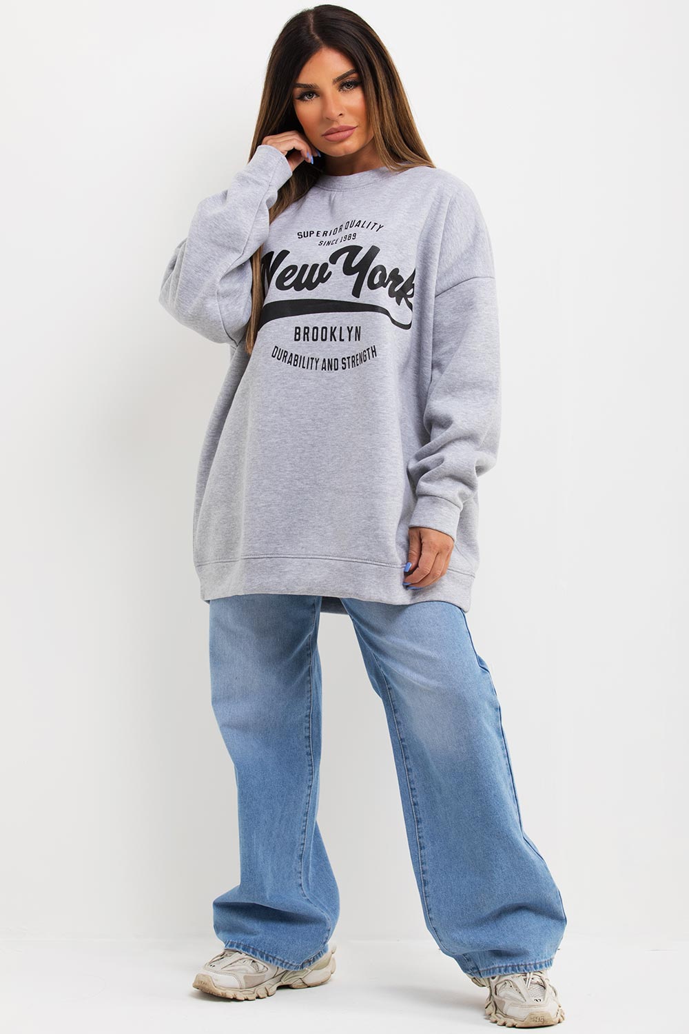 new york slogan sweatshirt uk