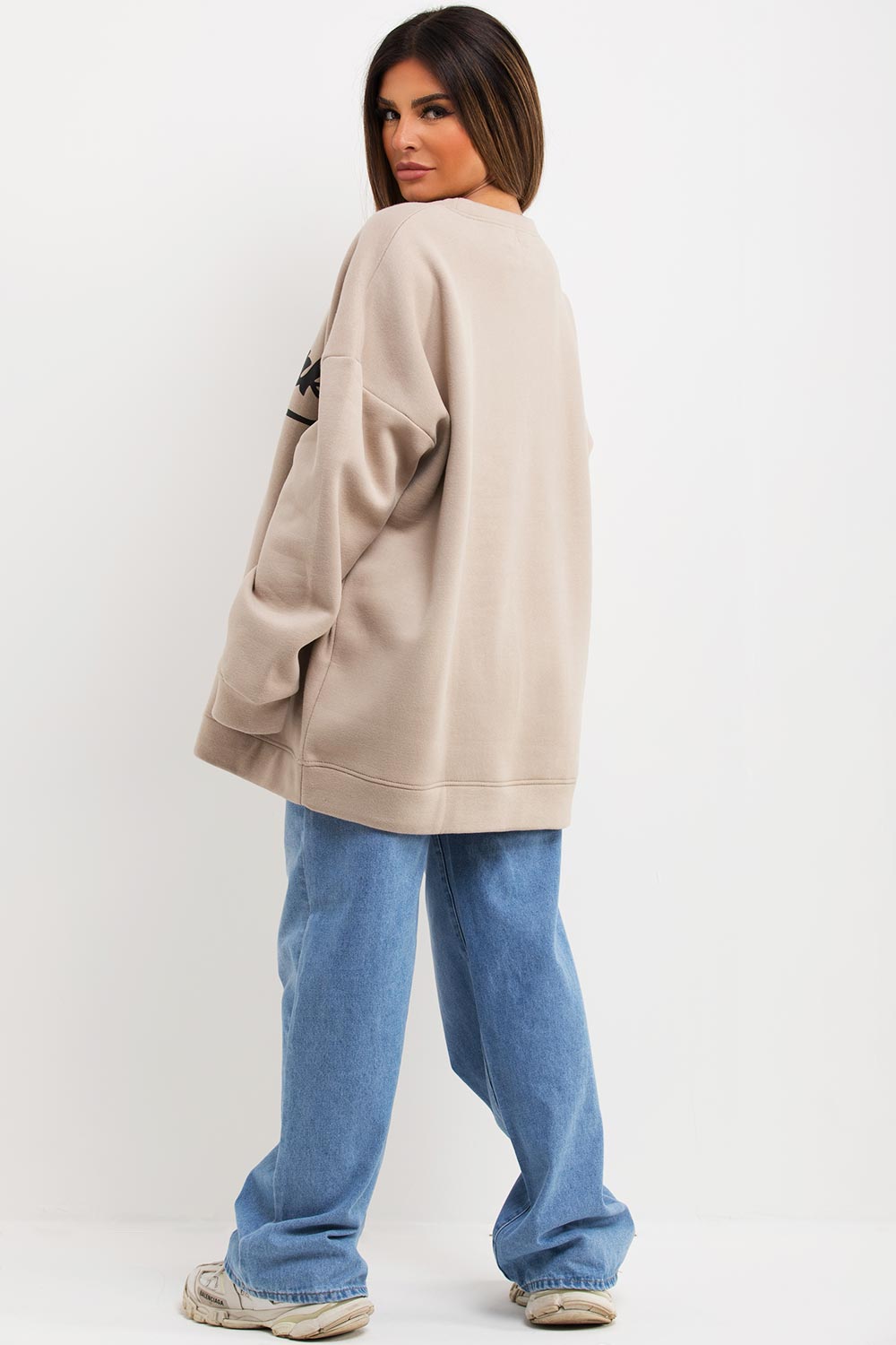 womens new york slogan sweatshirt