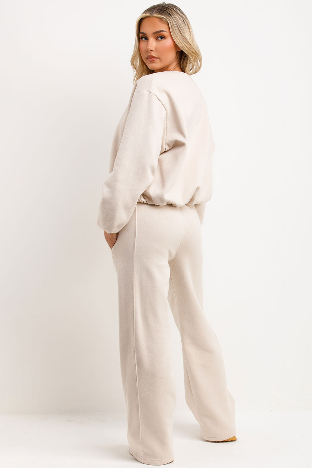 soft bomber jacket and seam detail joggers tracksuit set zara womens