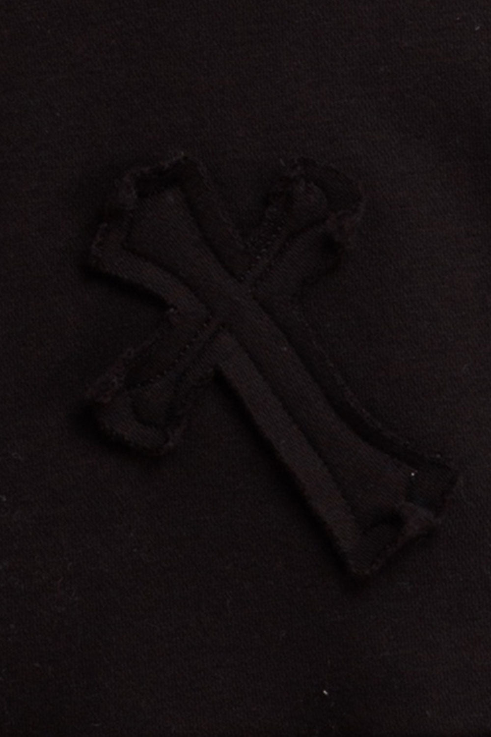 womens cross applique hoodie