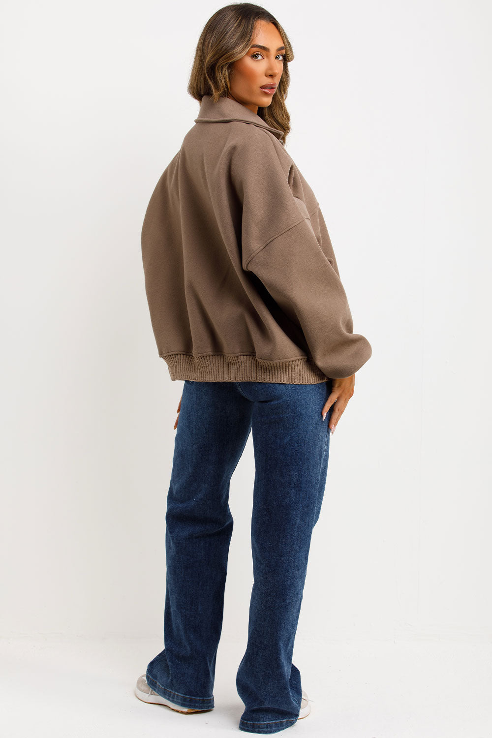 zara womens soft bomber jacket oversize uk