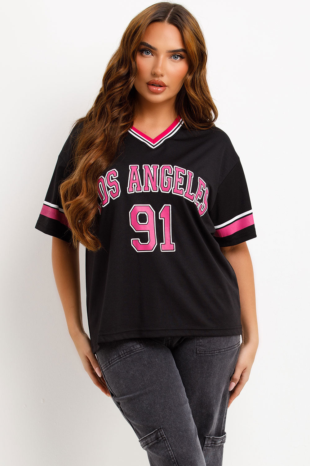 womens oversized football jersey t shirt oversized