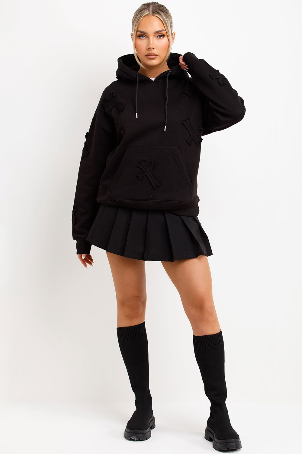 cross hoodie for womens