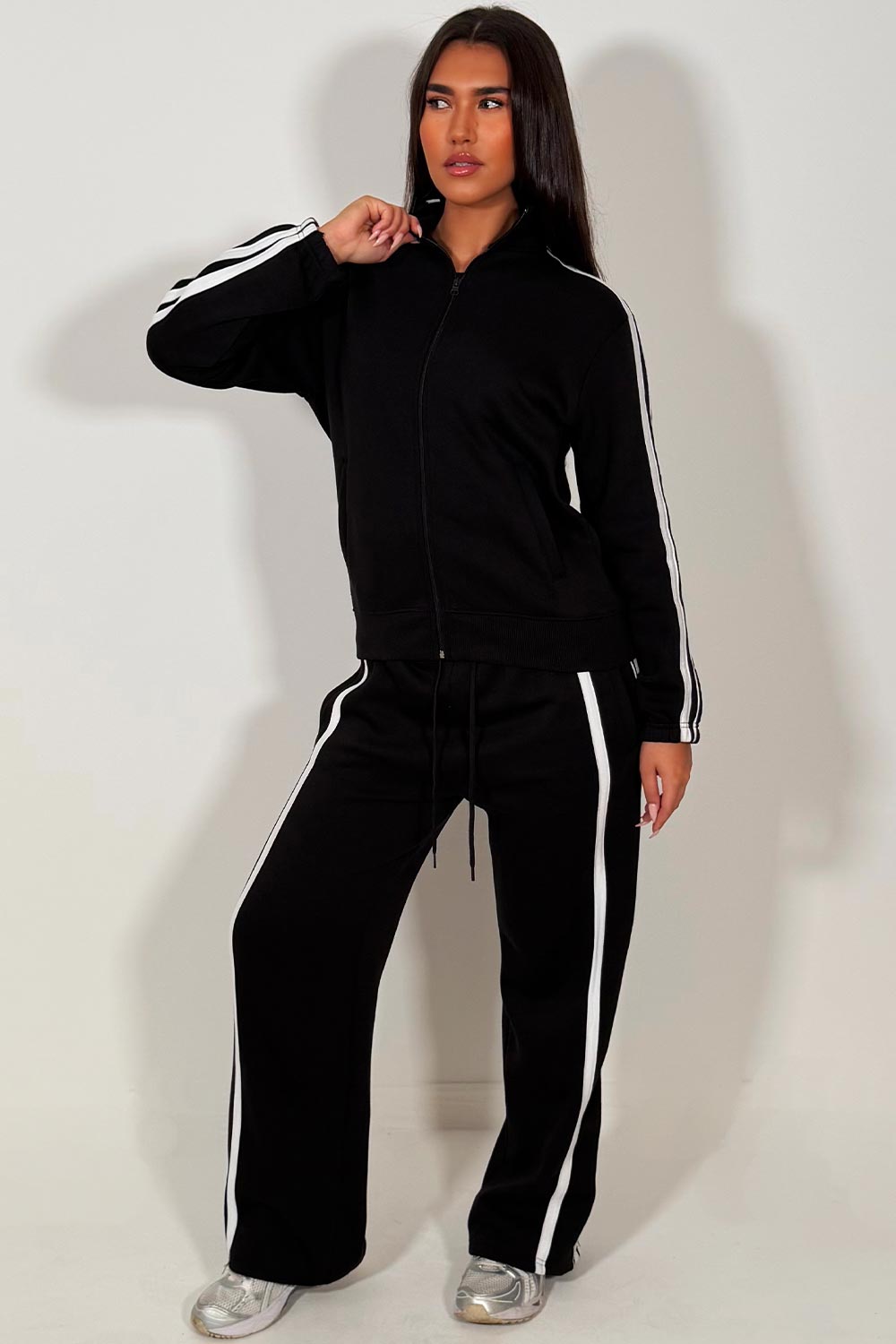 womens tracksuit co ord with side stripes lounge set casual outfit styledup sale