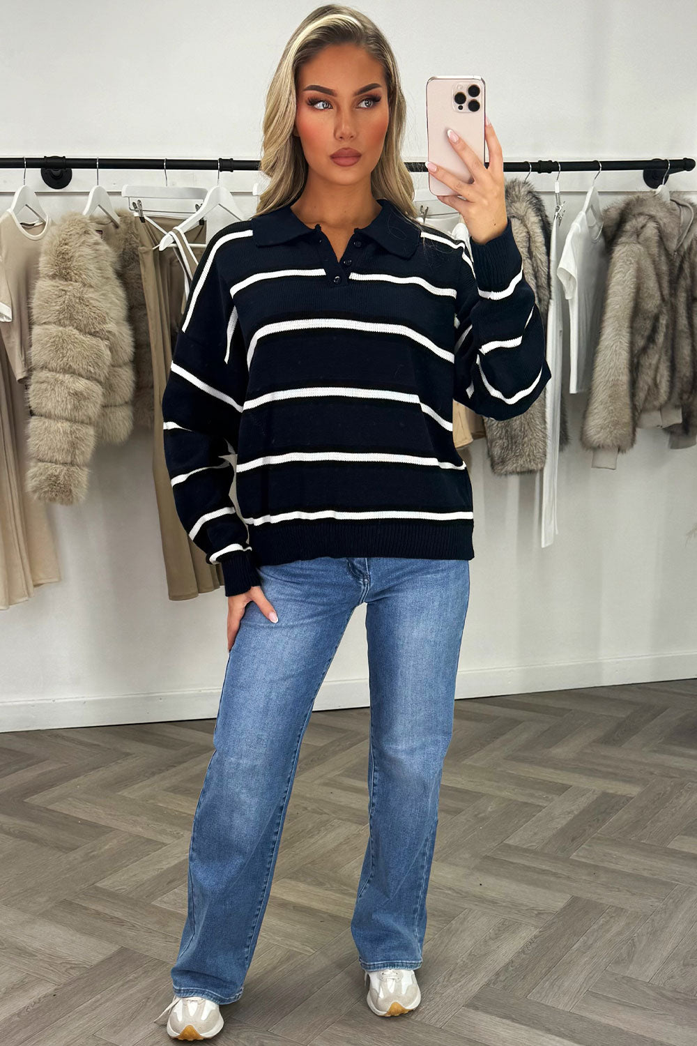 rugby jumper top with striped for womens uk