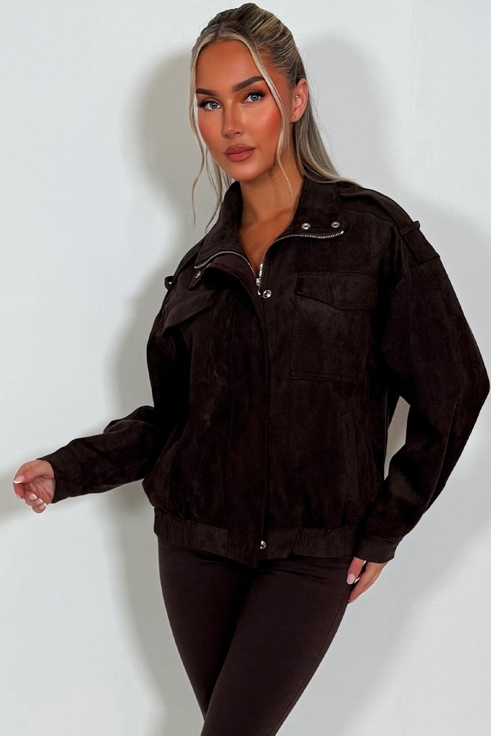 womens suede jacket zara uk