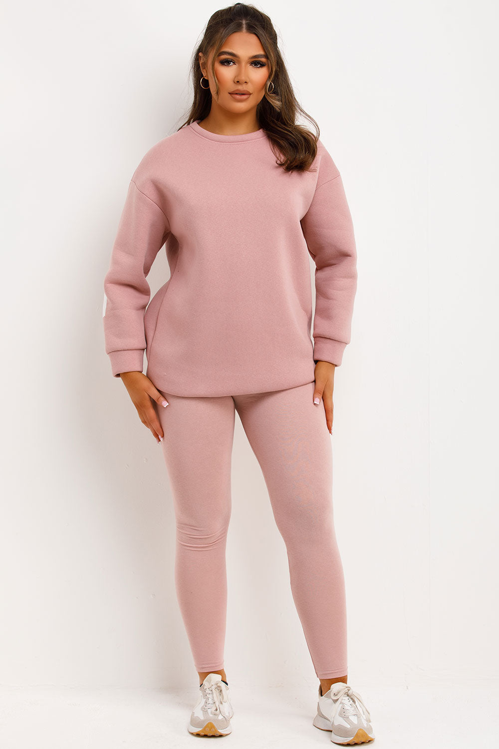 chicago slogan oversized sweatshirt and leggings two piece loungewear set styledup