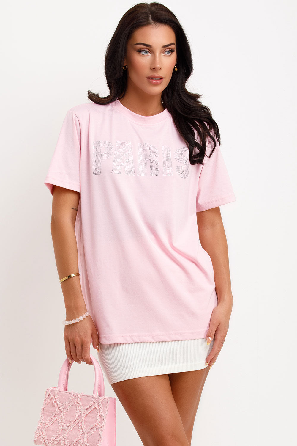 paris slogan womens t shirt