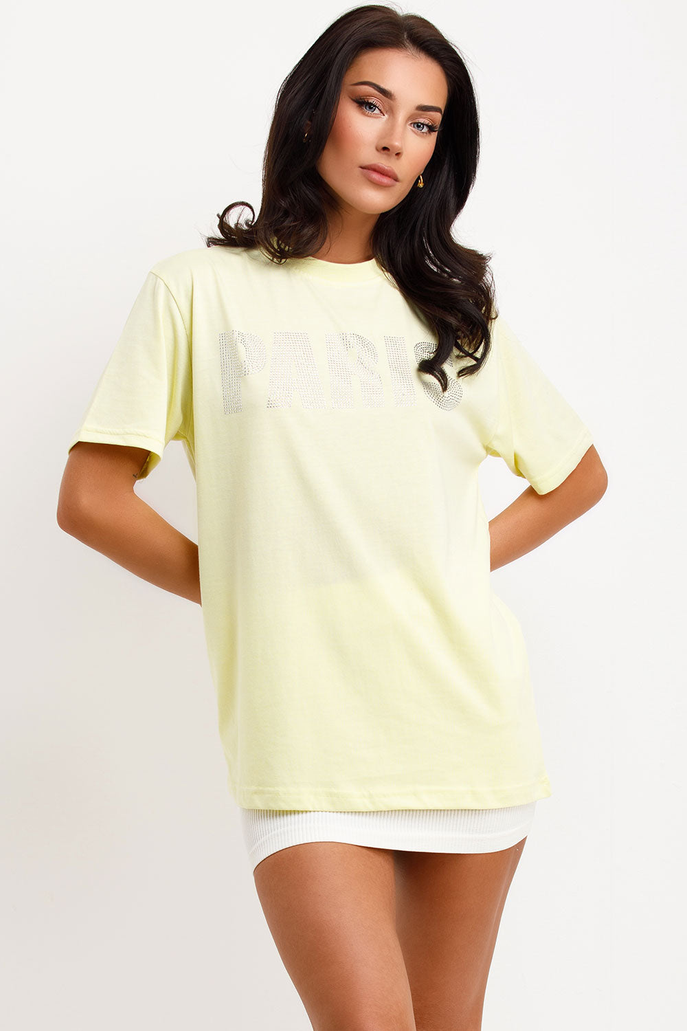 paris slogan womens t shirt