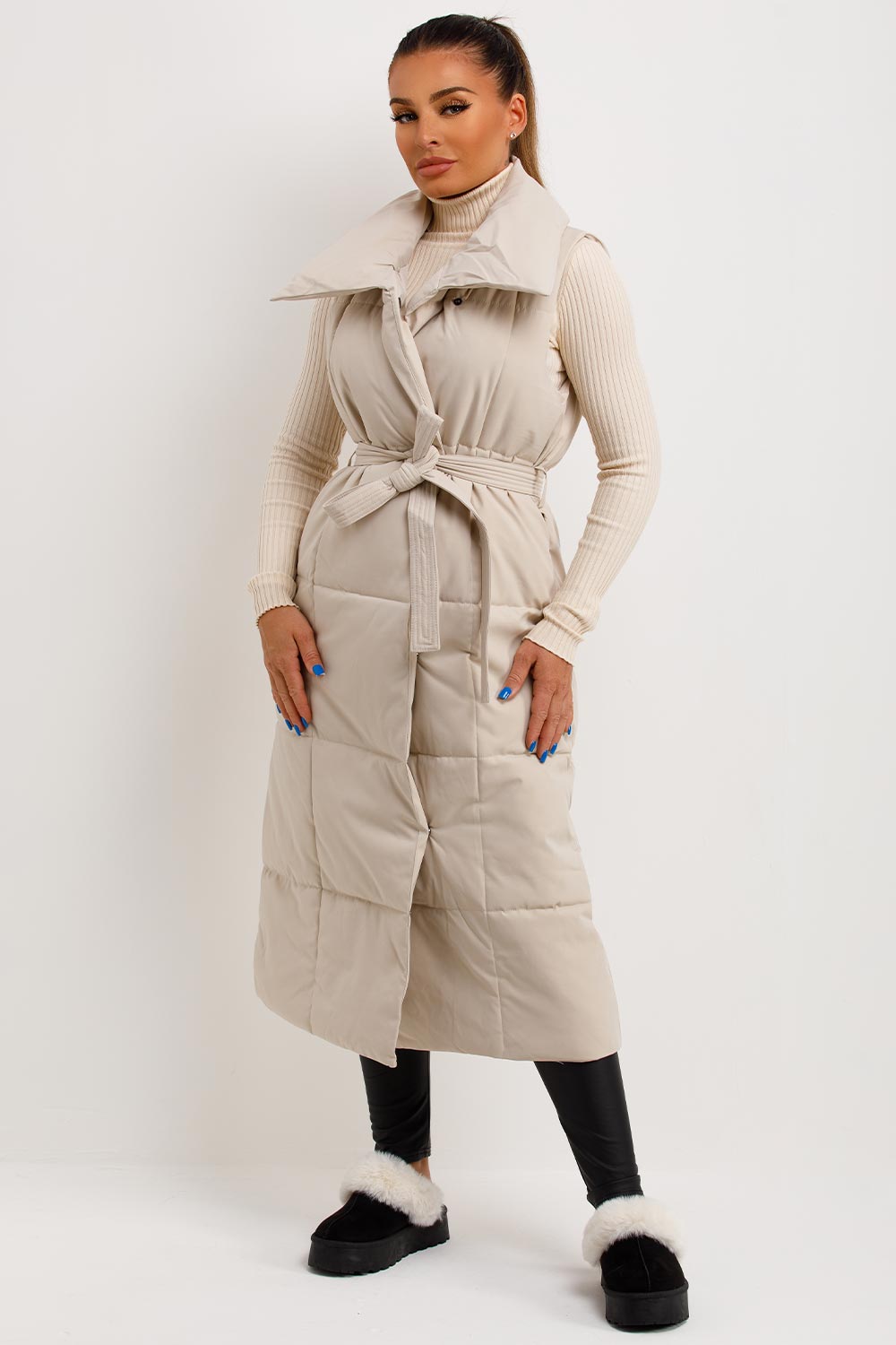 womens longline duvet gilet sale uk