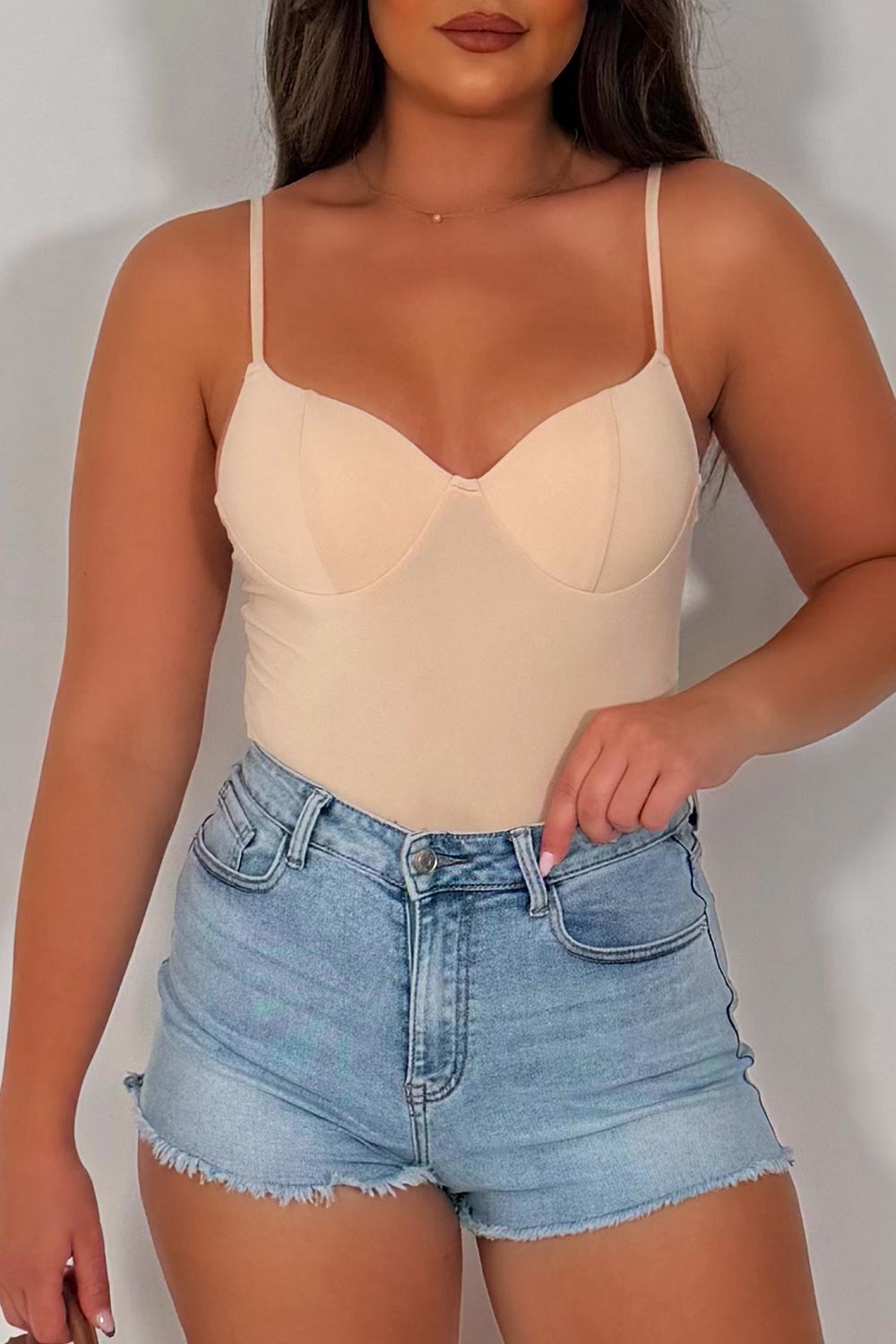 corset cupped top with adjustable cami straps styledup uk