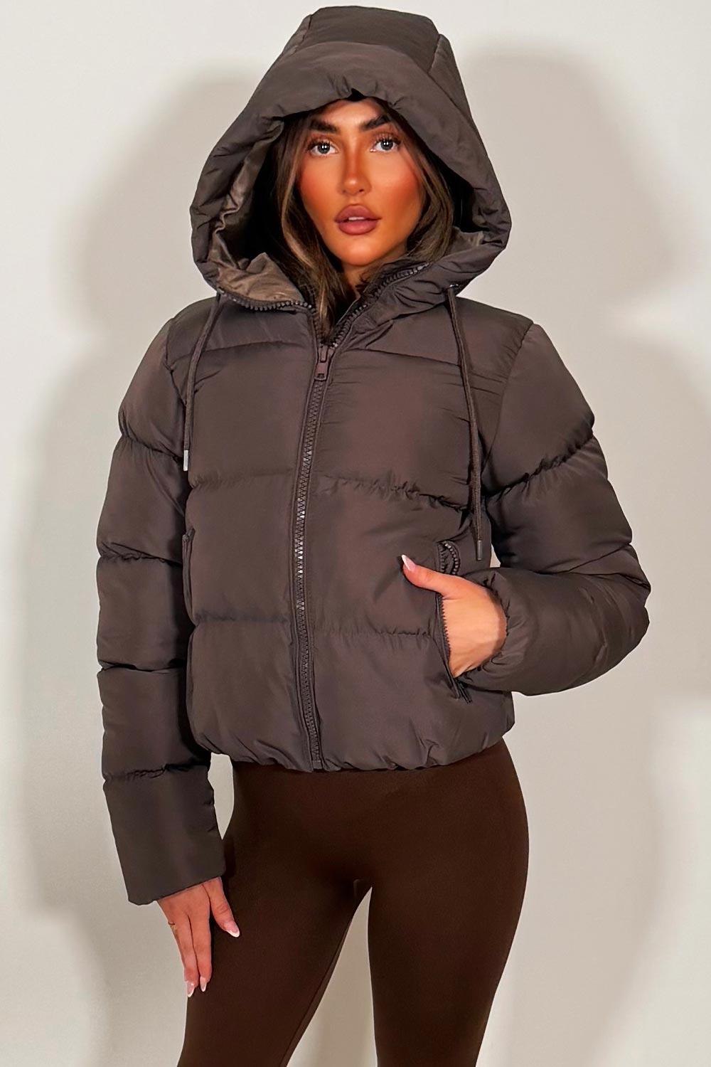 puffer padded hooded jacket zara womens
