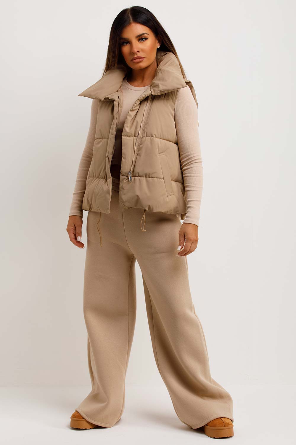 womens duvet puffer padded gilet