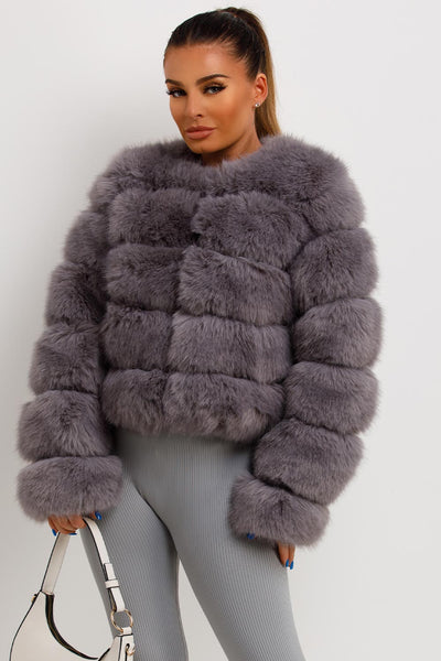 Faux Fur Hood Asos Womens Jackets Sale Puffer Jacket Coats Womens