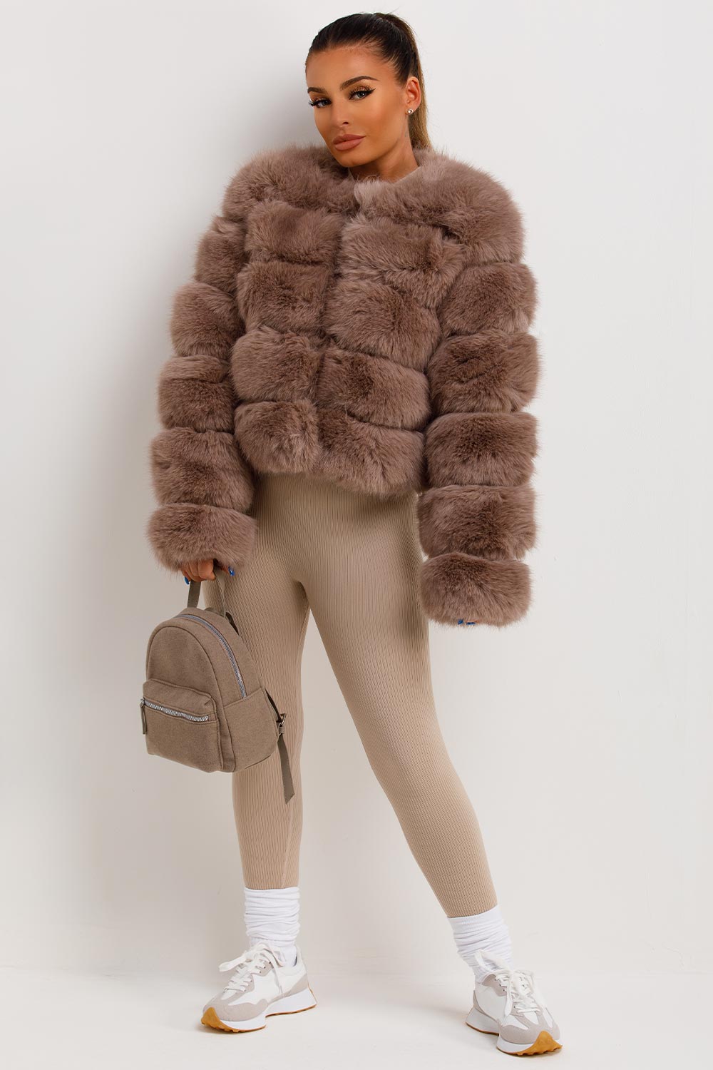 real fur bubble jacket womens