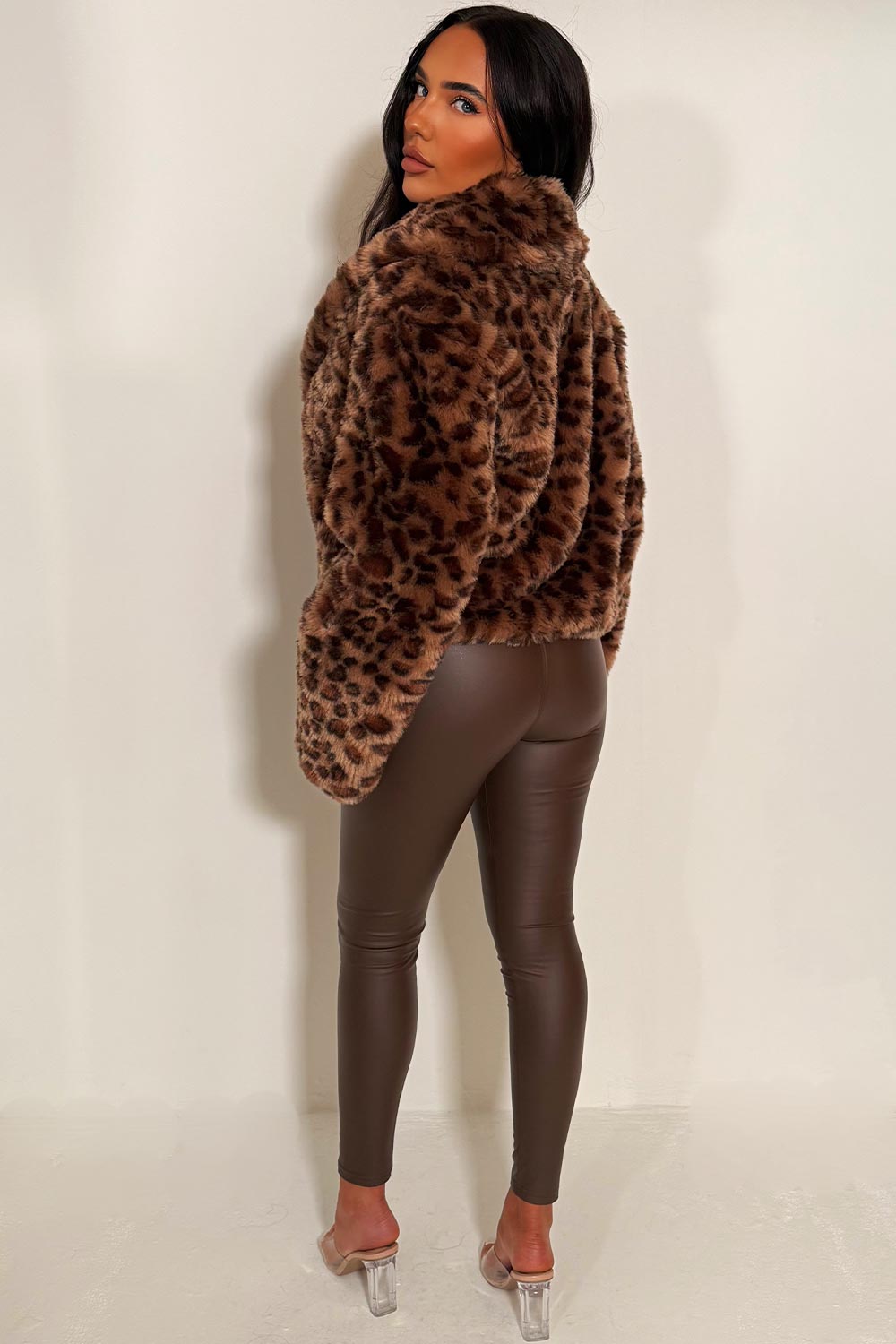 animal print fur jacket womens styledup zara uk