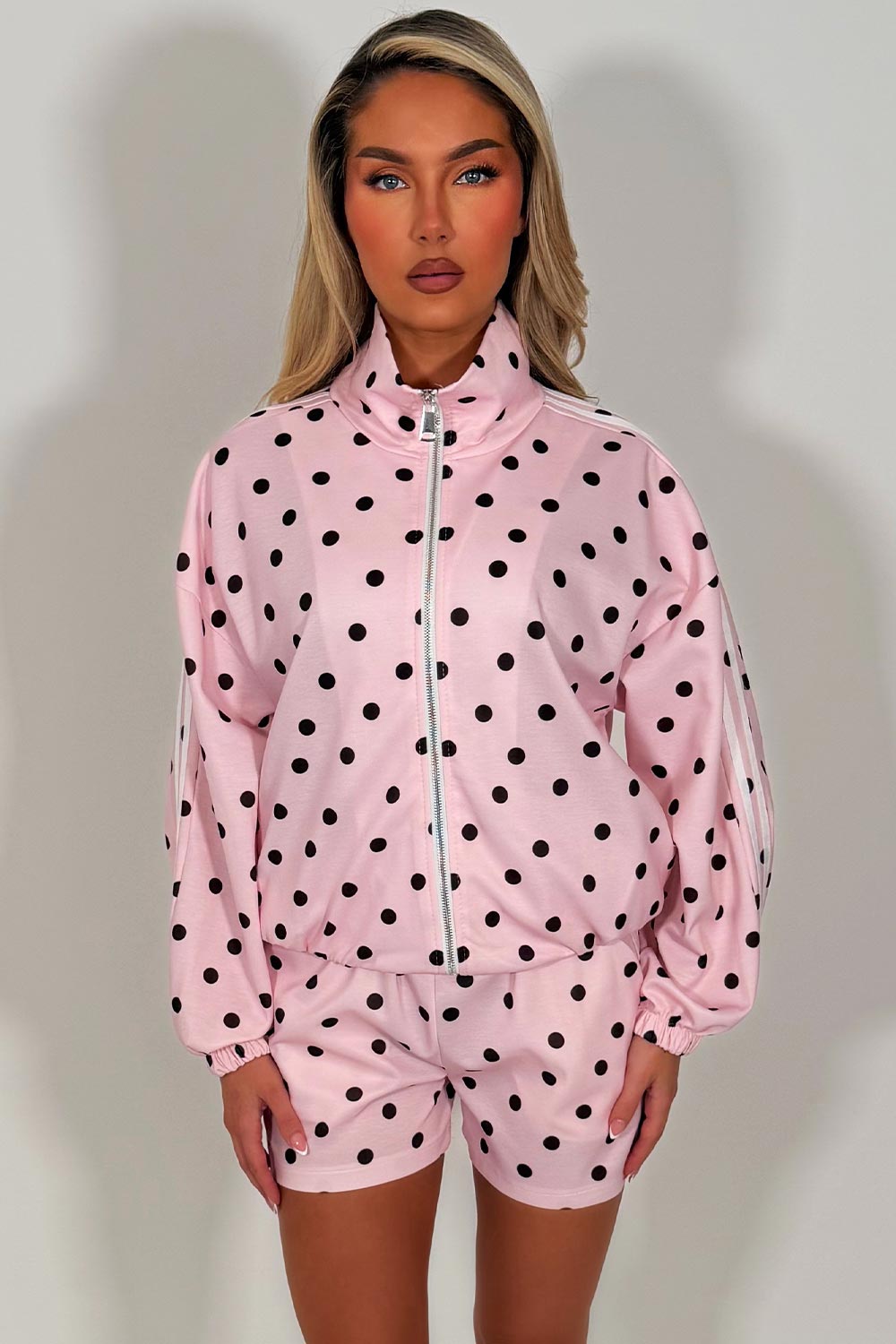 polka dot top and shorts two piece co ord set summer holiday outfit styledup uk