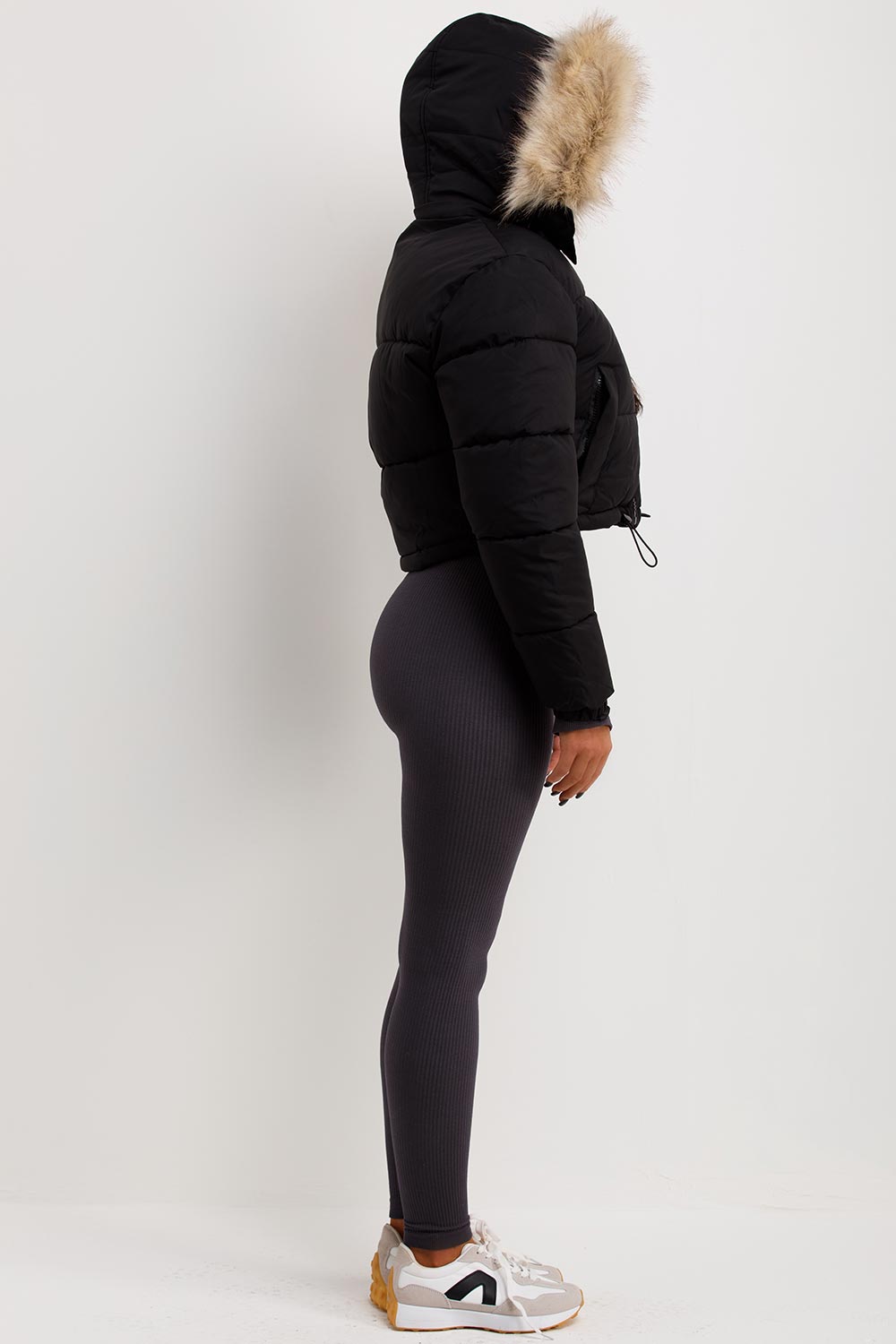 zavetti bellucci crop puffer jacket womens