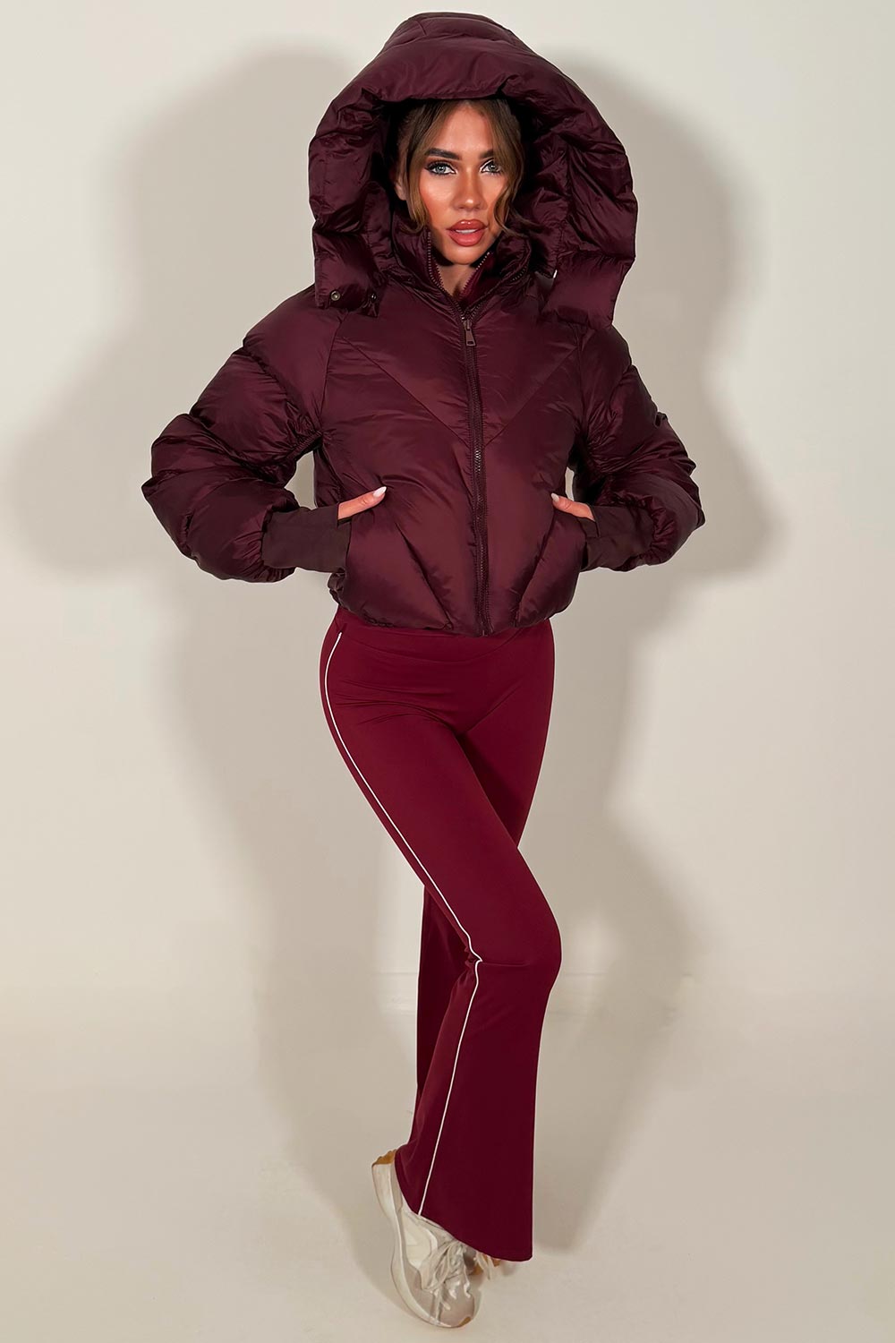 padded puffer crop jacket with hood styledup