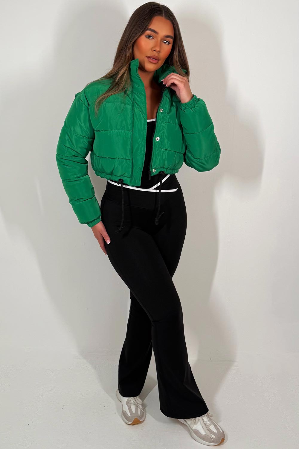 crop puffer jacket bershka