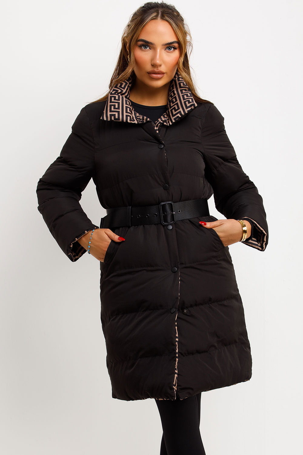 womens padded puffer winter coat styledup