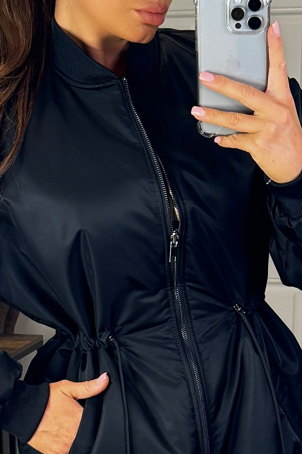 womens reversible black leopard print long parka coat styledup