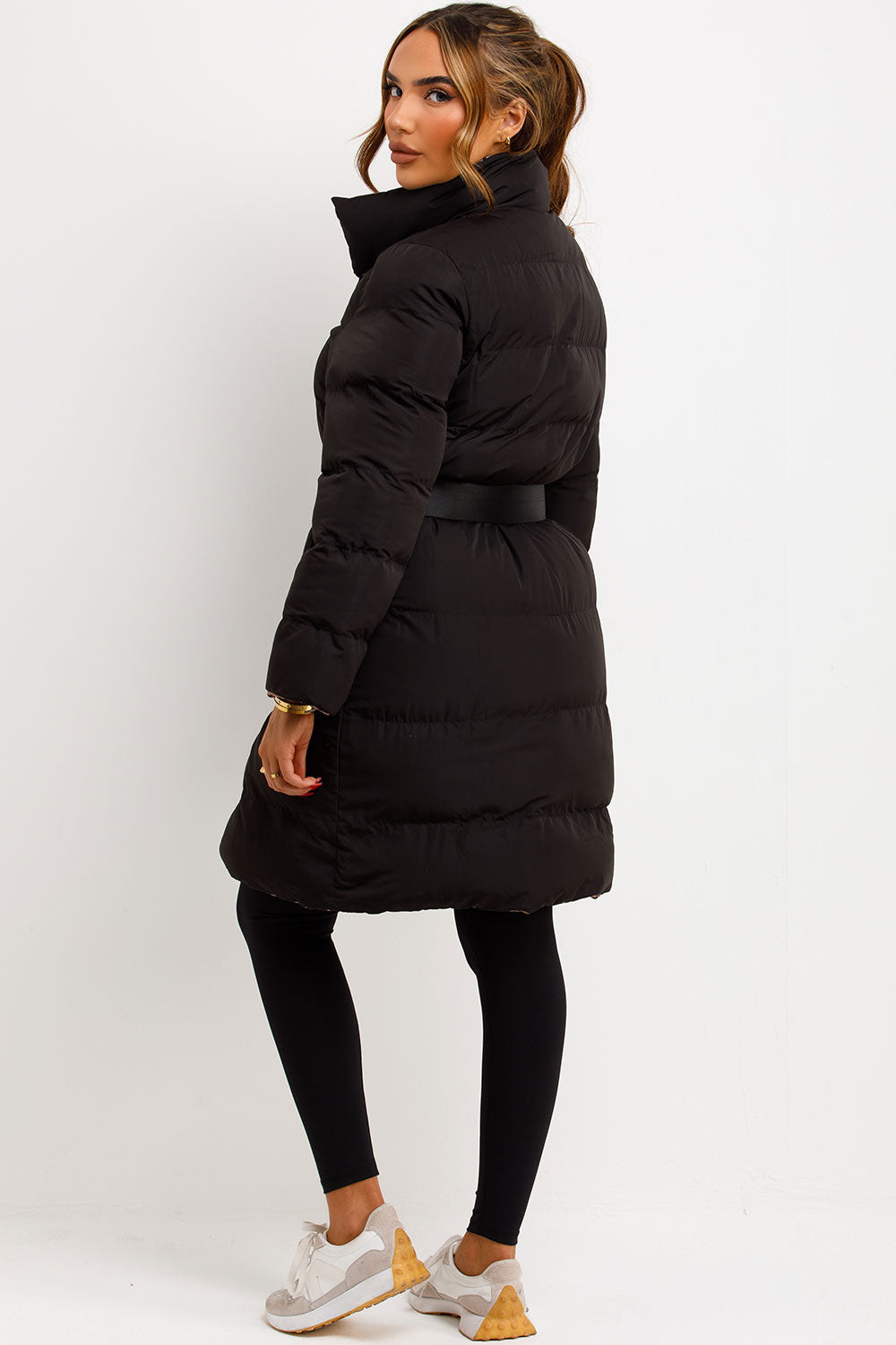 padded puffer coat womens reversible outerwear