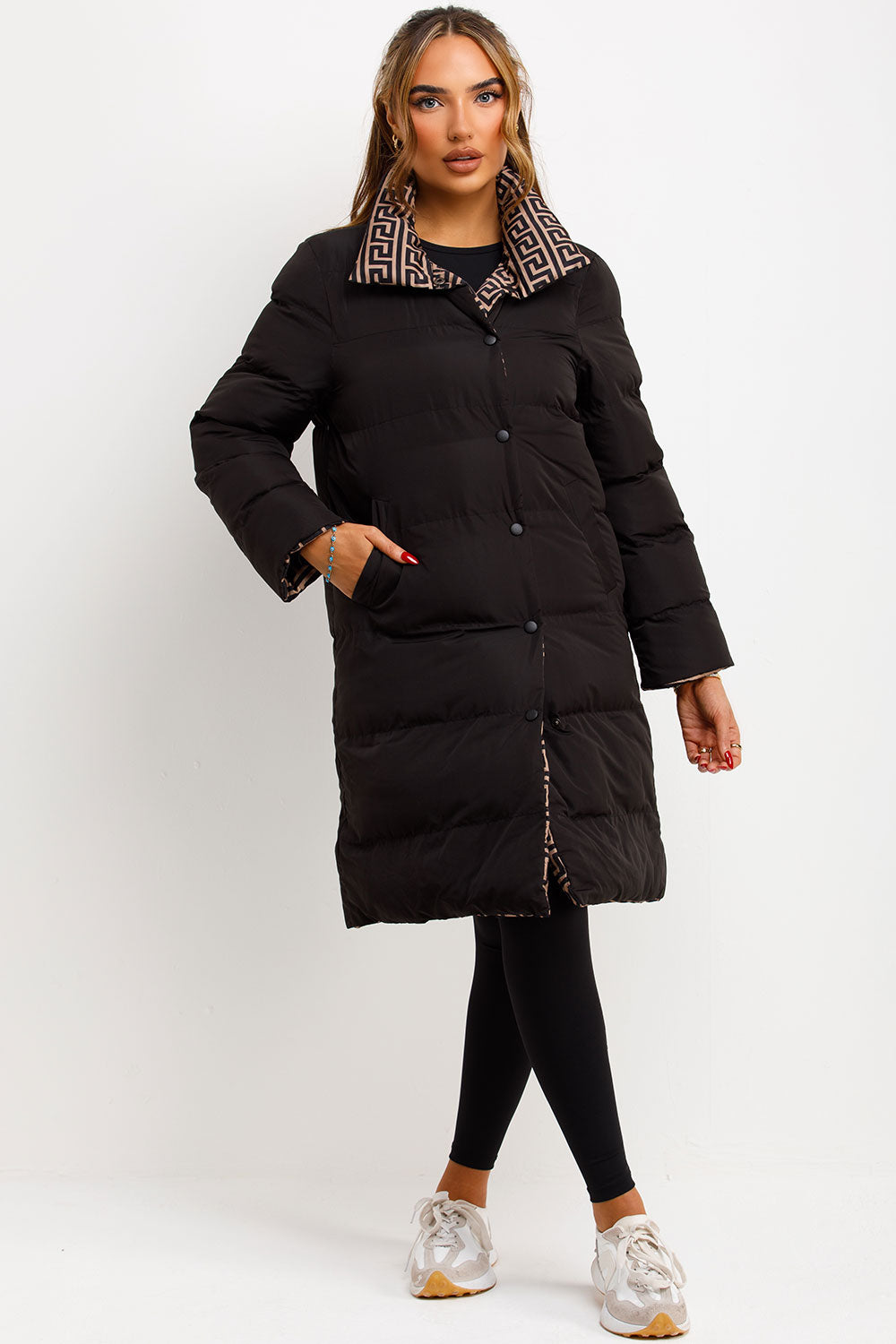 padded puffer winter coat for womens