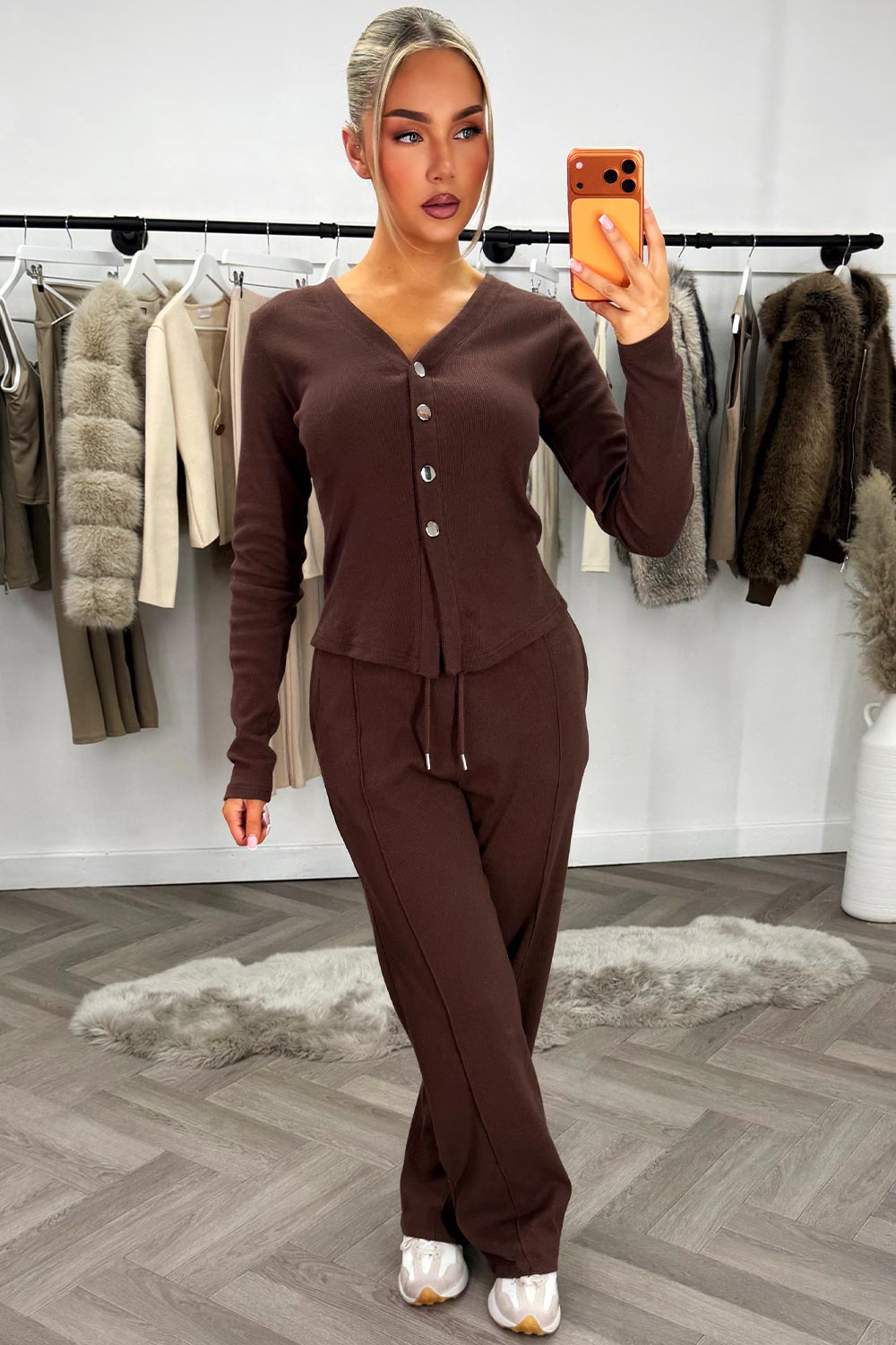 zara womens button long sleeve top and wide leg trousers co ord set loungewear outfit styledup uk sale