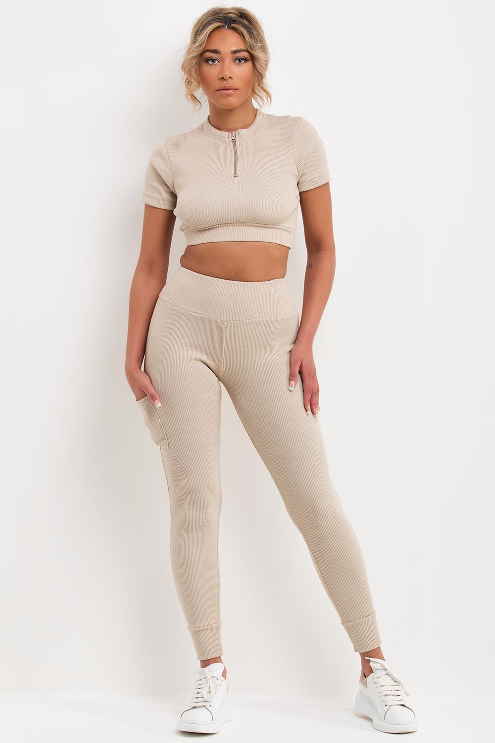 womens ribbed tracksuit uk