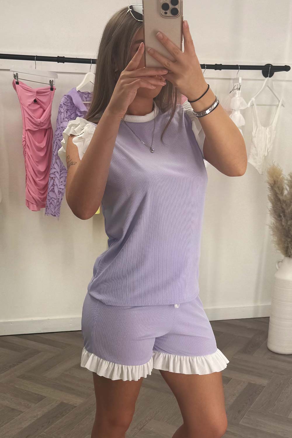 womens shorts and top set festival co ord set