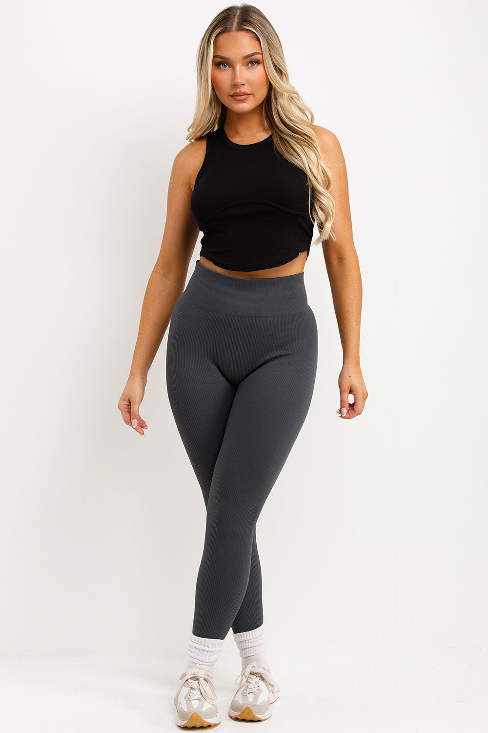 womens yoga leggings thick rib bum lifting activewear
