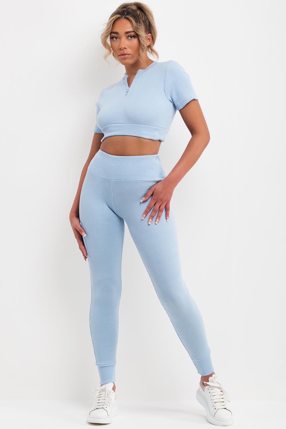 ribbed tracksuit womens