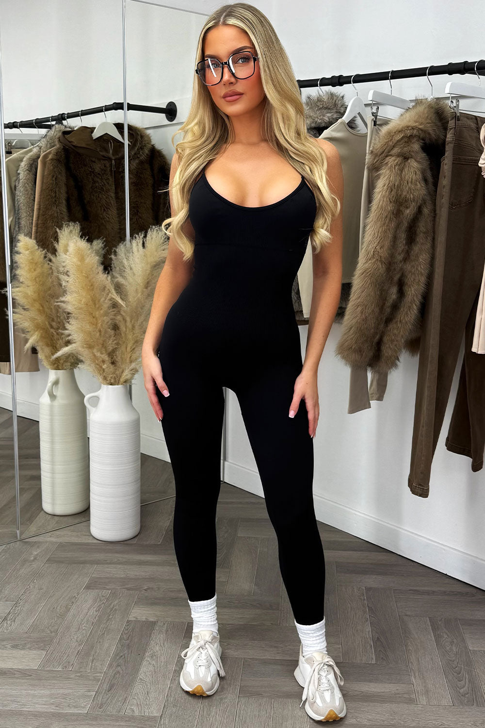 womens jumpsuit with sculpt contouring bum lifting panels premium activewear gym wear for womens uk