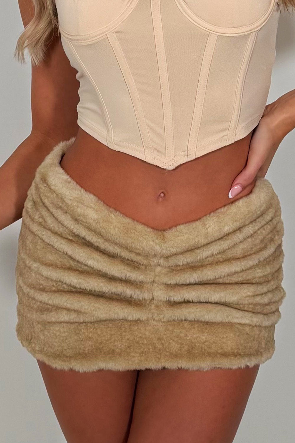 faux fur skirt styledup