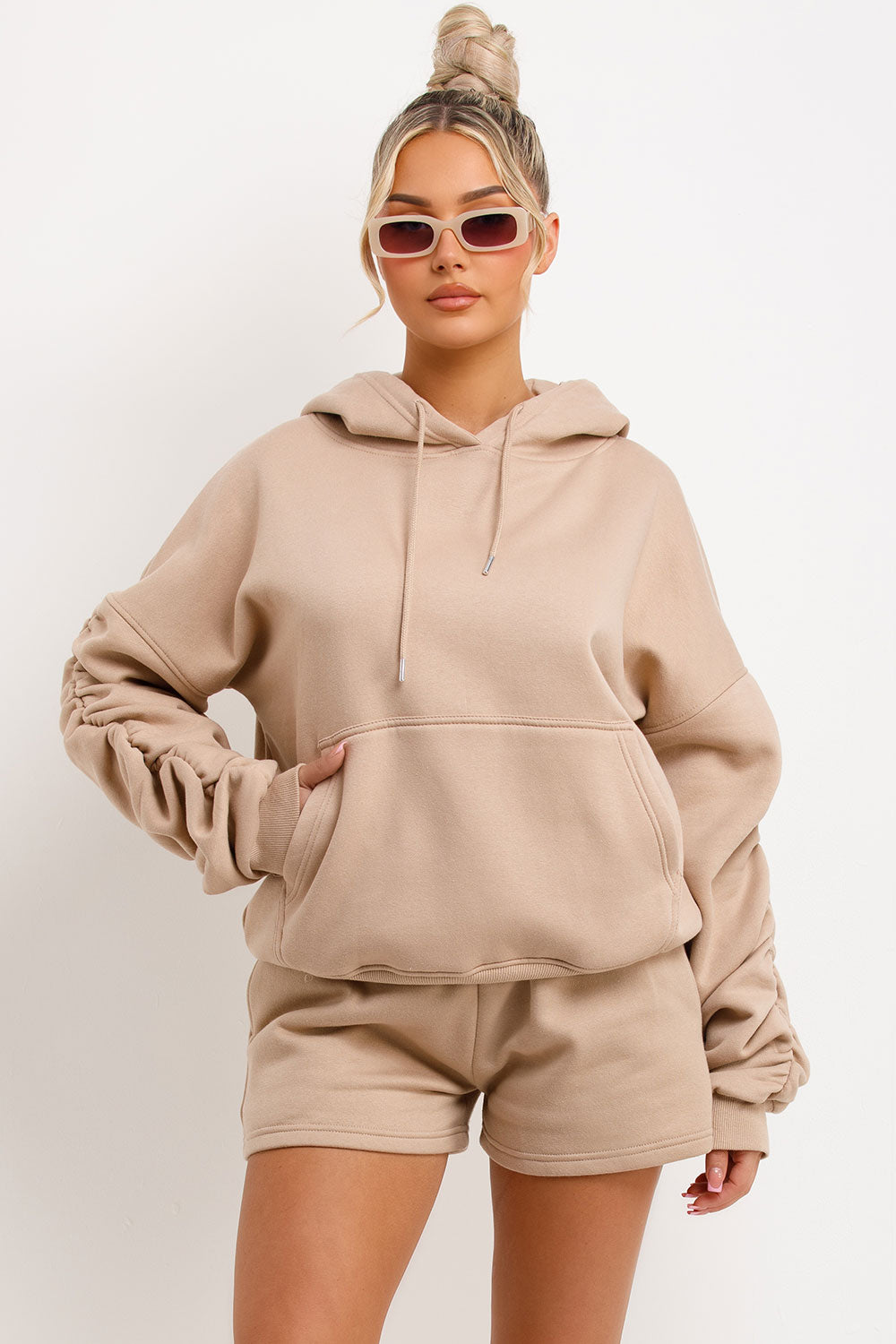 short tracksuit airport loungewear set