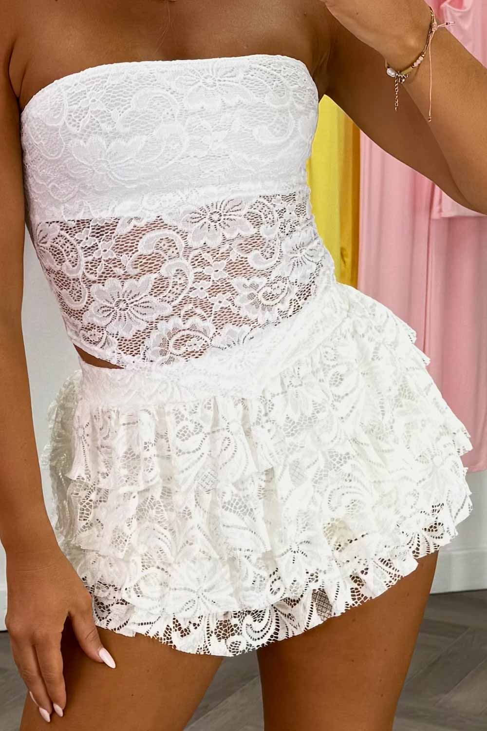 lace ruffle skirt festival outfit