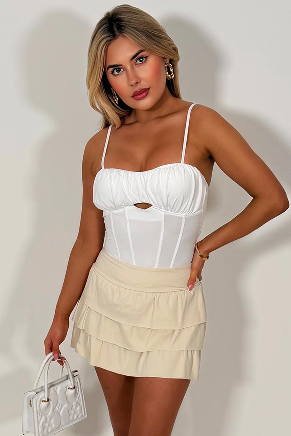 ruffle frilly skort for festival summer holiday outfit uk