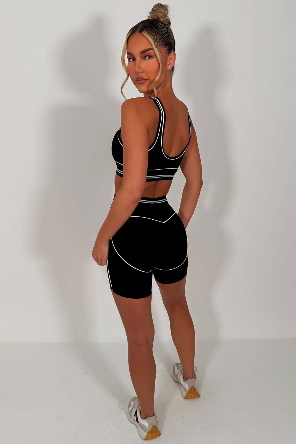 alo yoga high waist short and bra two piece matching set on sale uk styledup